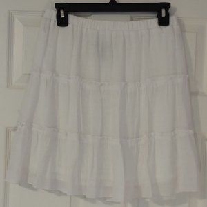 🦋 By & By Tiered White Breezy Summer Skirt 🦋